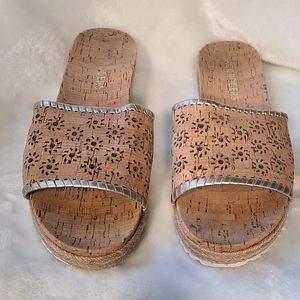 Jack Rogers Floral Espadrille Cork Slides